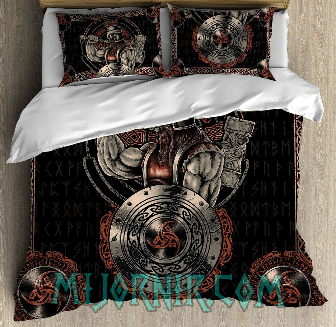 Thor's Hammer Warrior - Viking Duvet Cover
