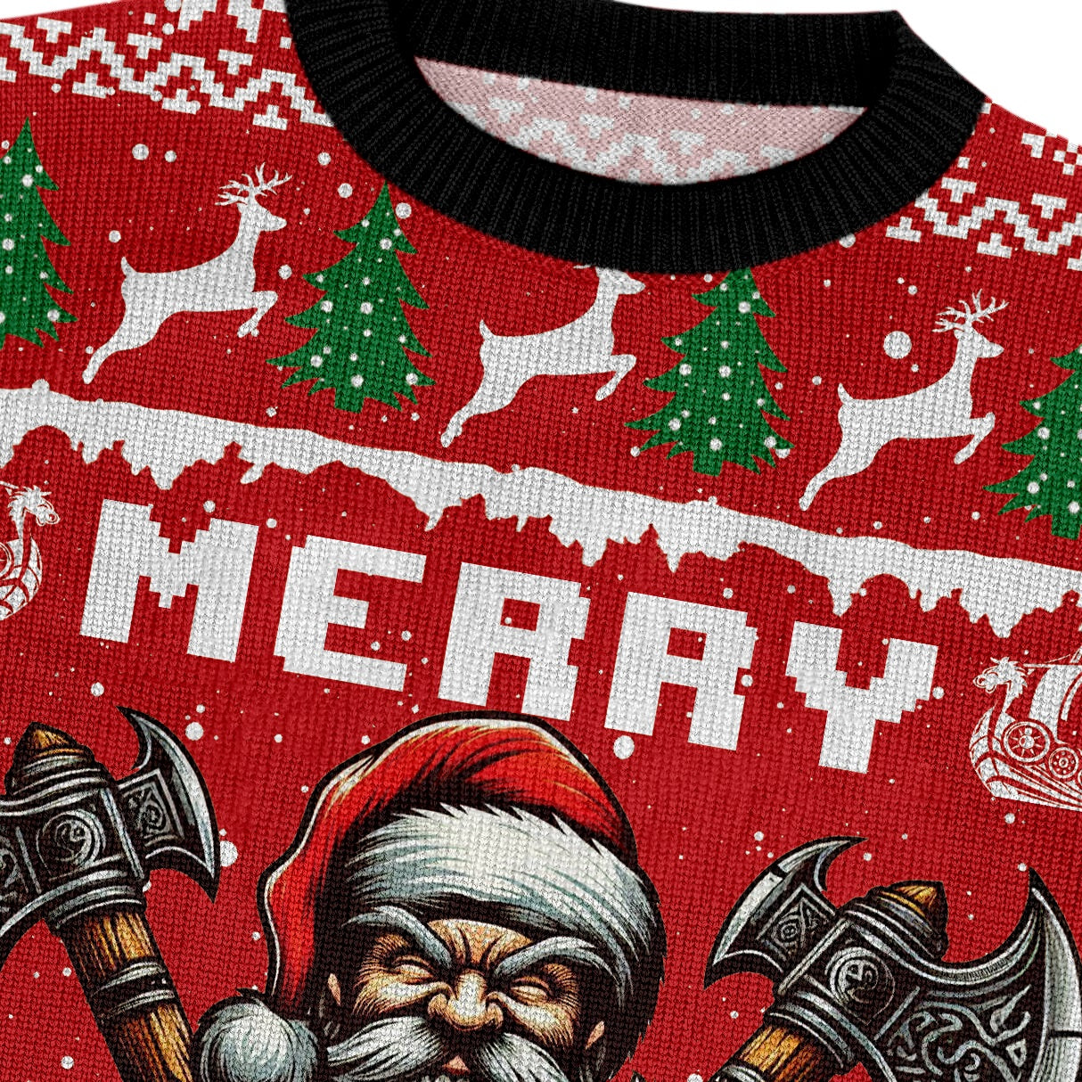 Merry Axe-Mas Viking Christmas Sweater -