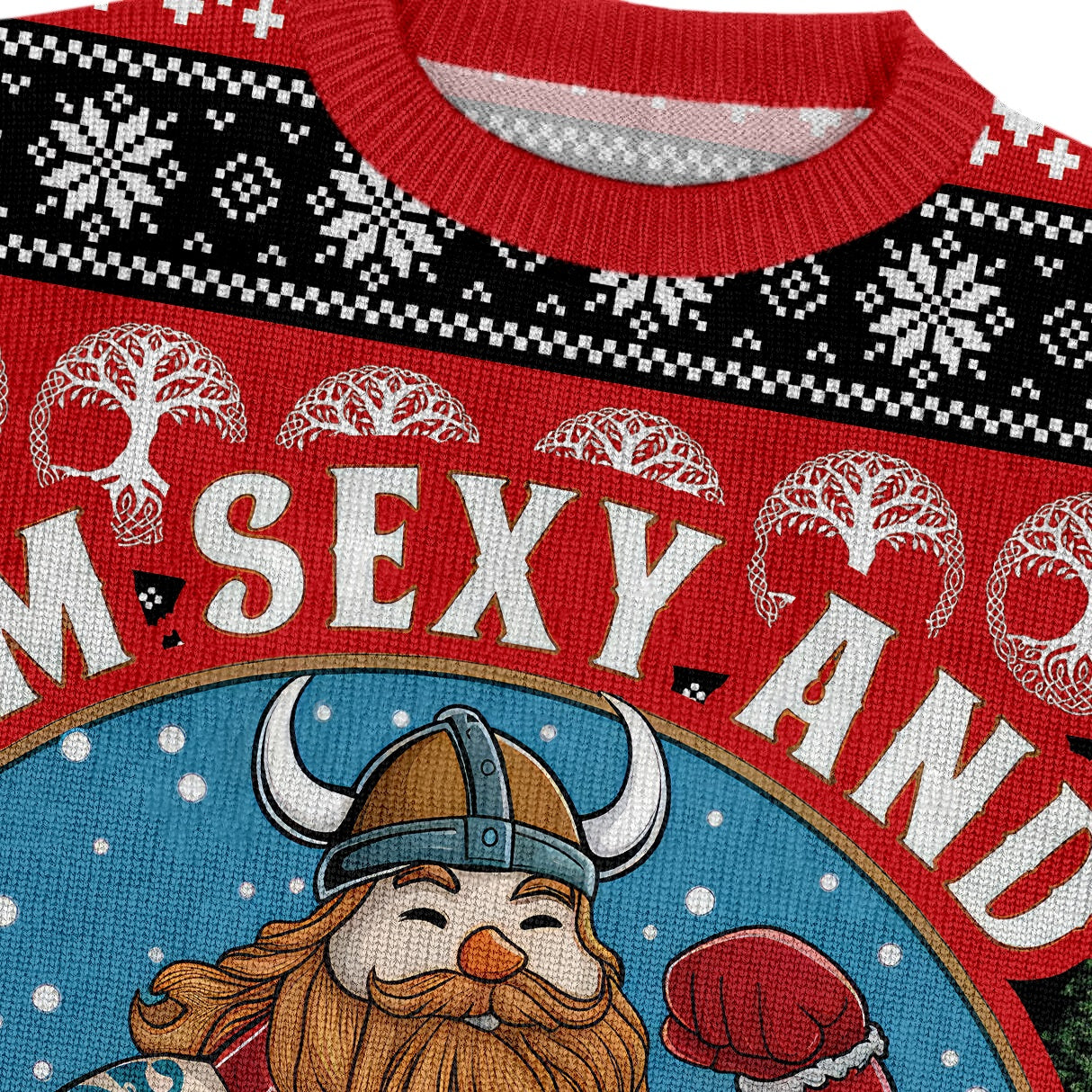 Frosty Viking Warrior - Viking Ugly Christmas Sweater