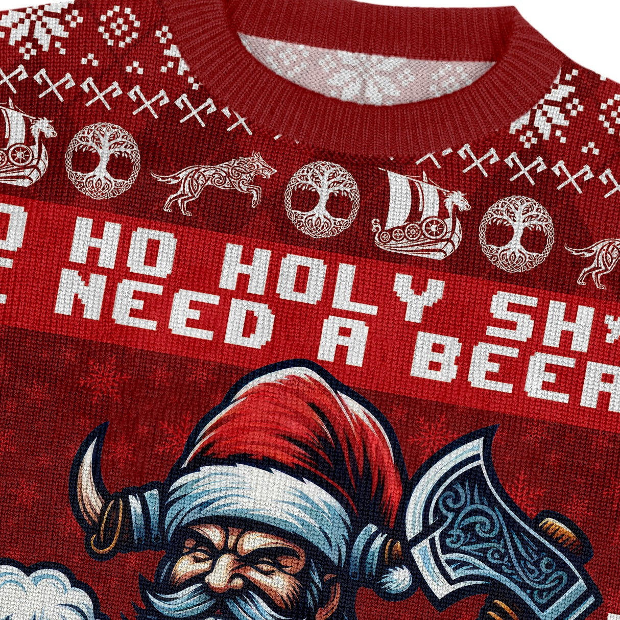 Viking Beer & Axe Viking Christmas Sweater - Ultimate Festive Warrior Gear