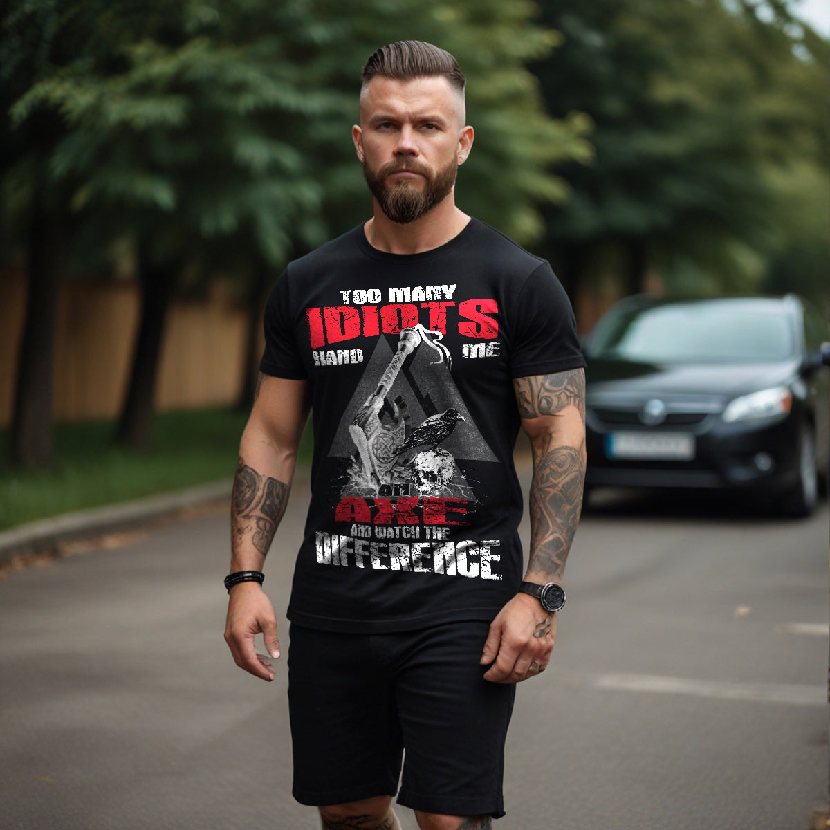 To many Idiot Viking T Shirt