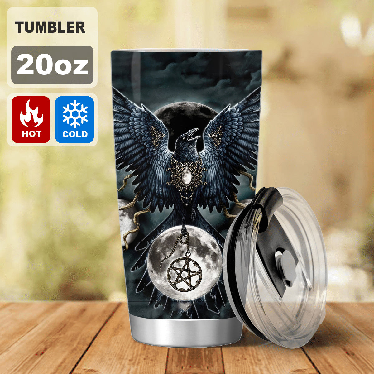 Mystic Raven Viking Tumbler