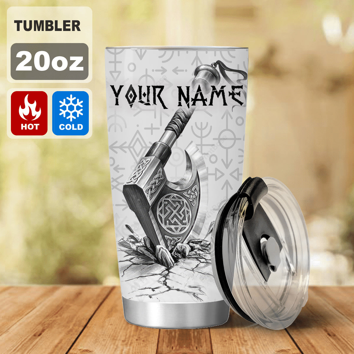 Mijonir Personalized Viking Son Tumbler