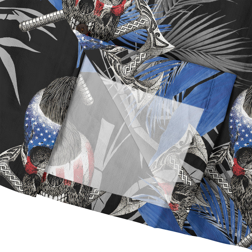 Patriotic Skulls – Hawaii Shirt