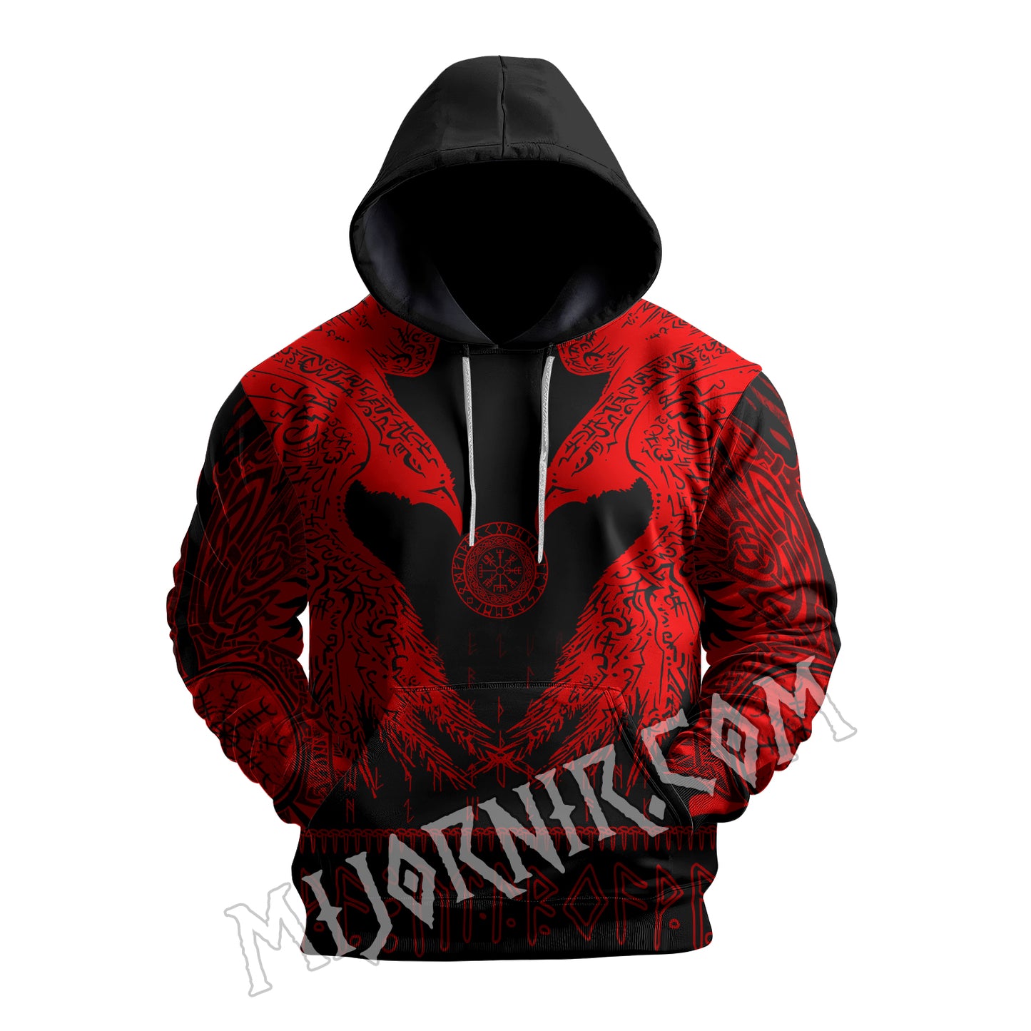 Fiery Raven Viking - Viking Hoodie Set