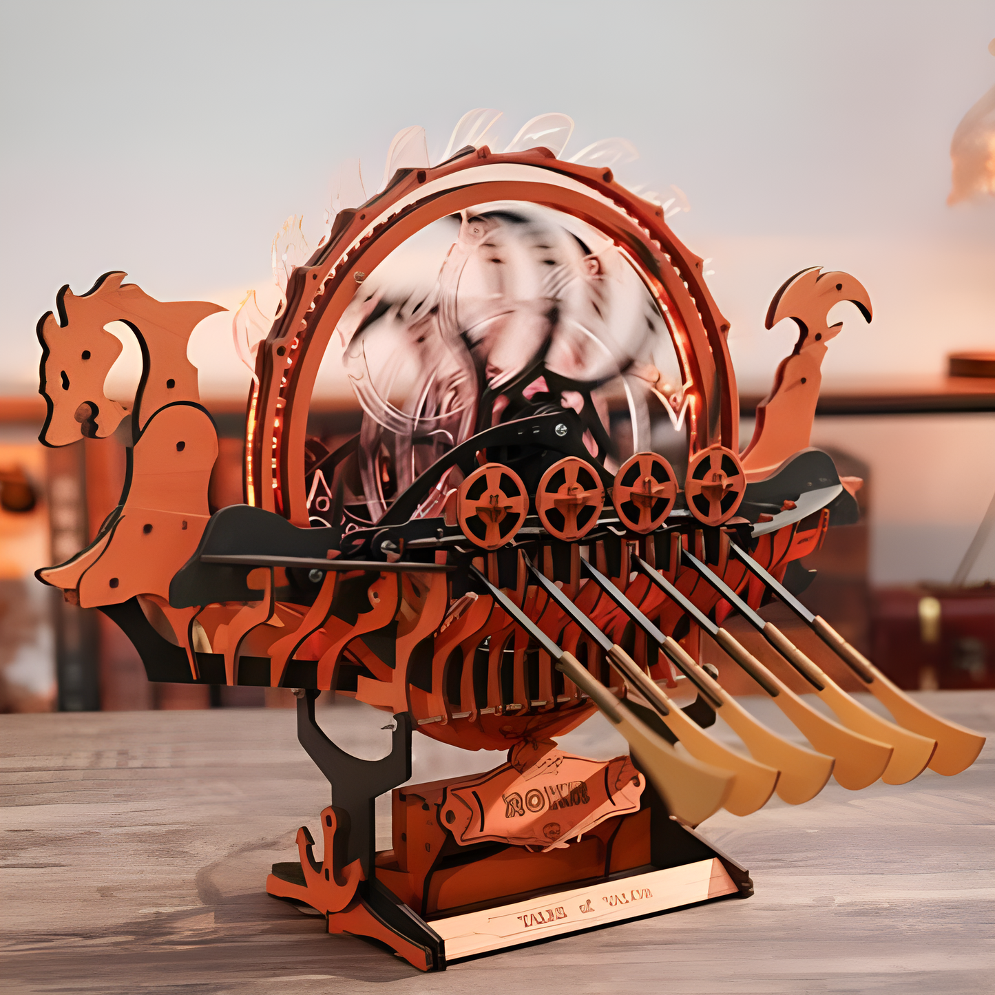 Viking Dragon Ship Mechanical 3D Wooden Puzzle