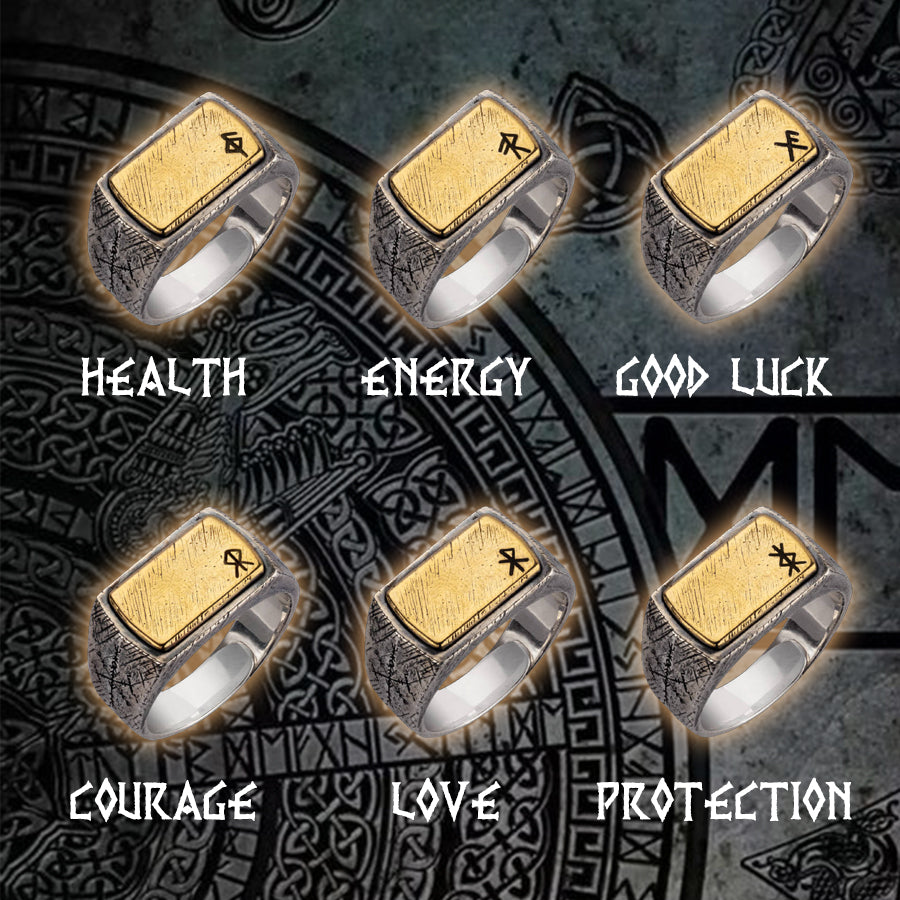 Silver Magical Rune Nordic Ring