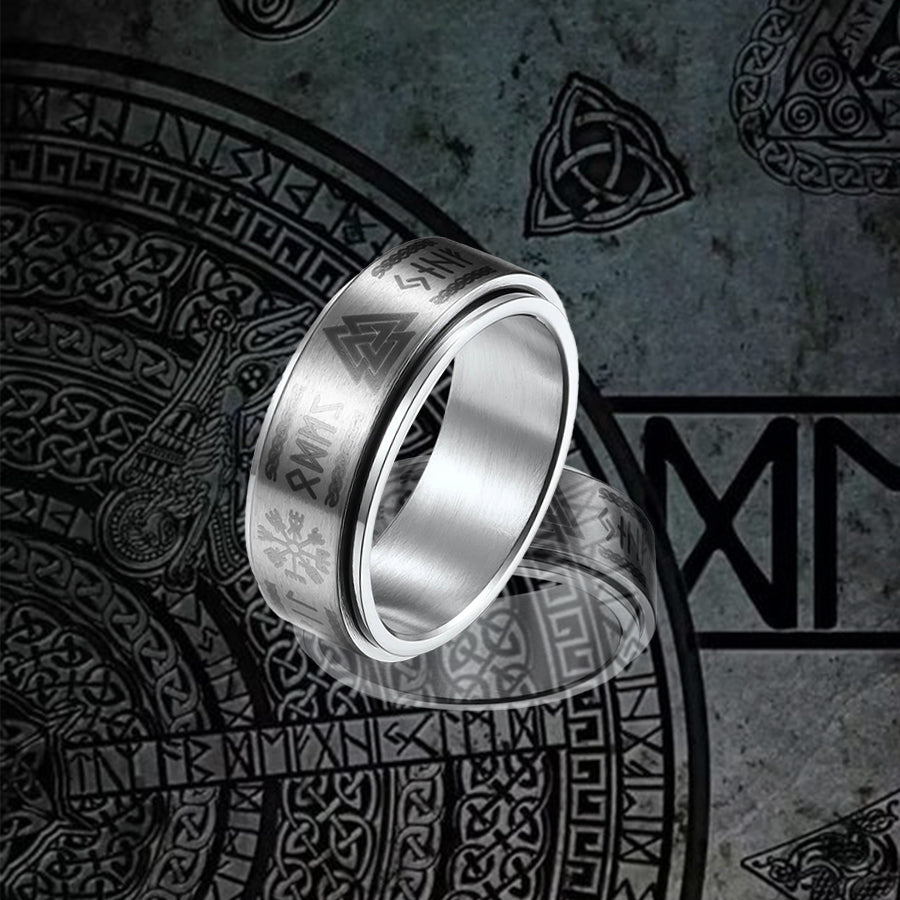 Nordic Rune Spinner Ring