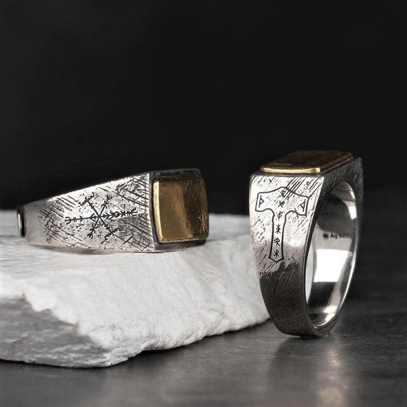 Silver Magical Rune Nordic Ring