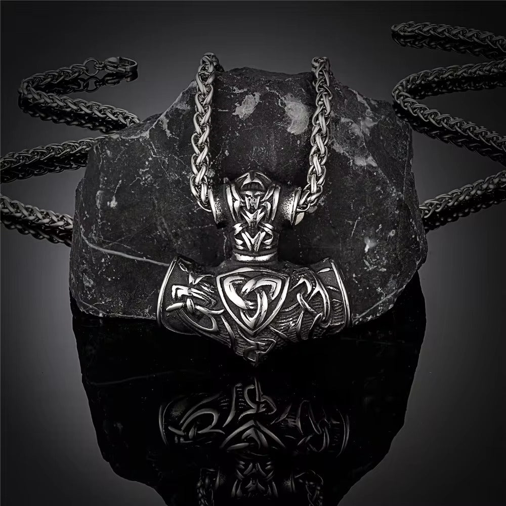 Thor's Hammer Viking Anchor Necklace
