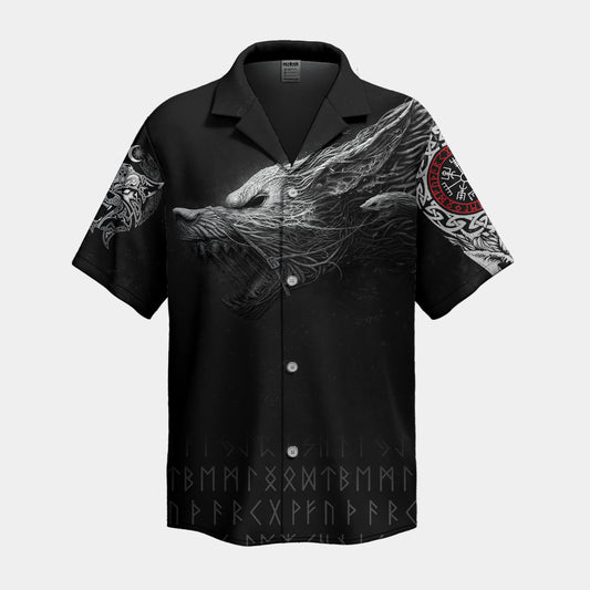 Nordic-style Hawaiian shirt for Viking fans in the US