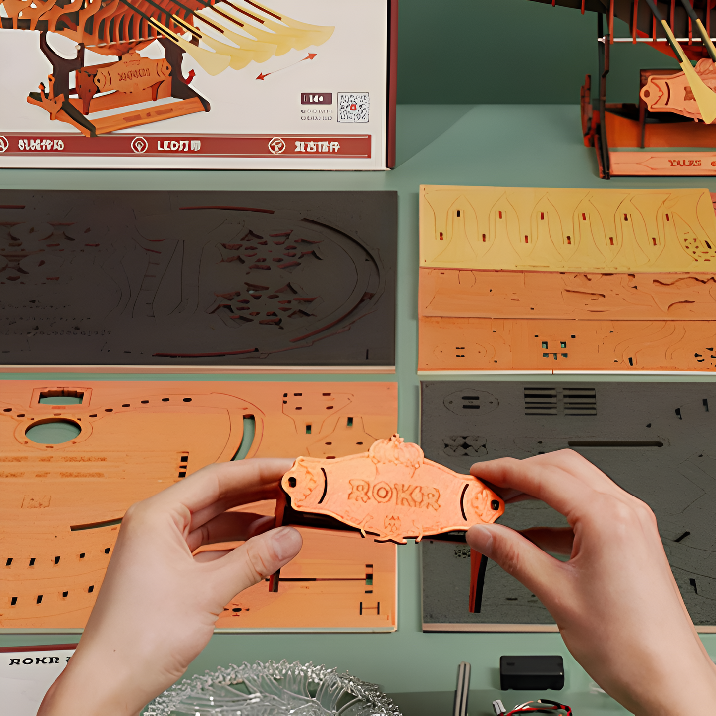 Viking Dragon Ship Mechanical 3D Wooden Puzzle