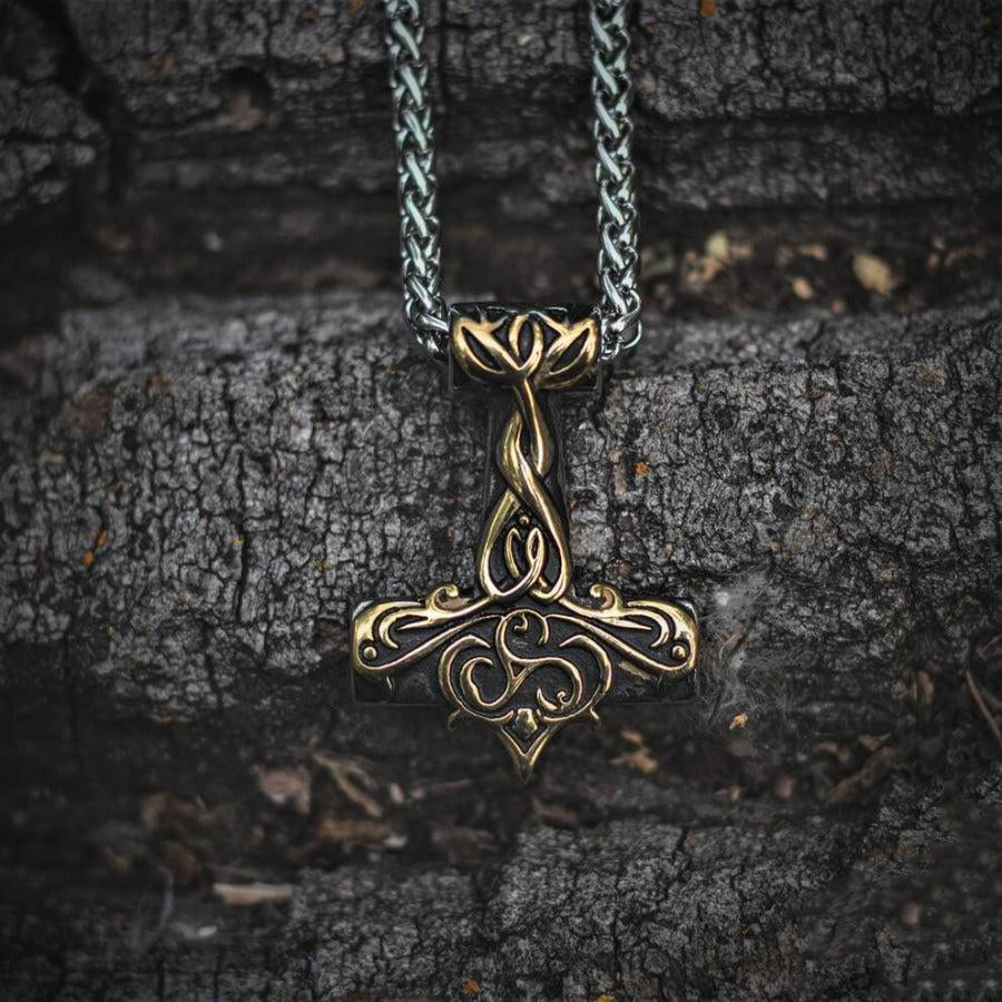 Thor's Hammer Mjolnir with Celtic Carving