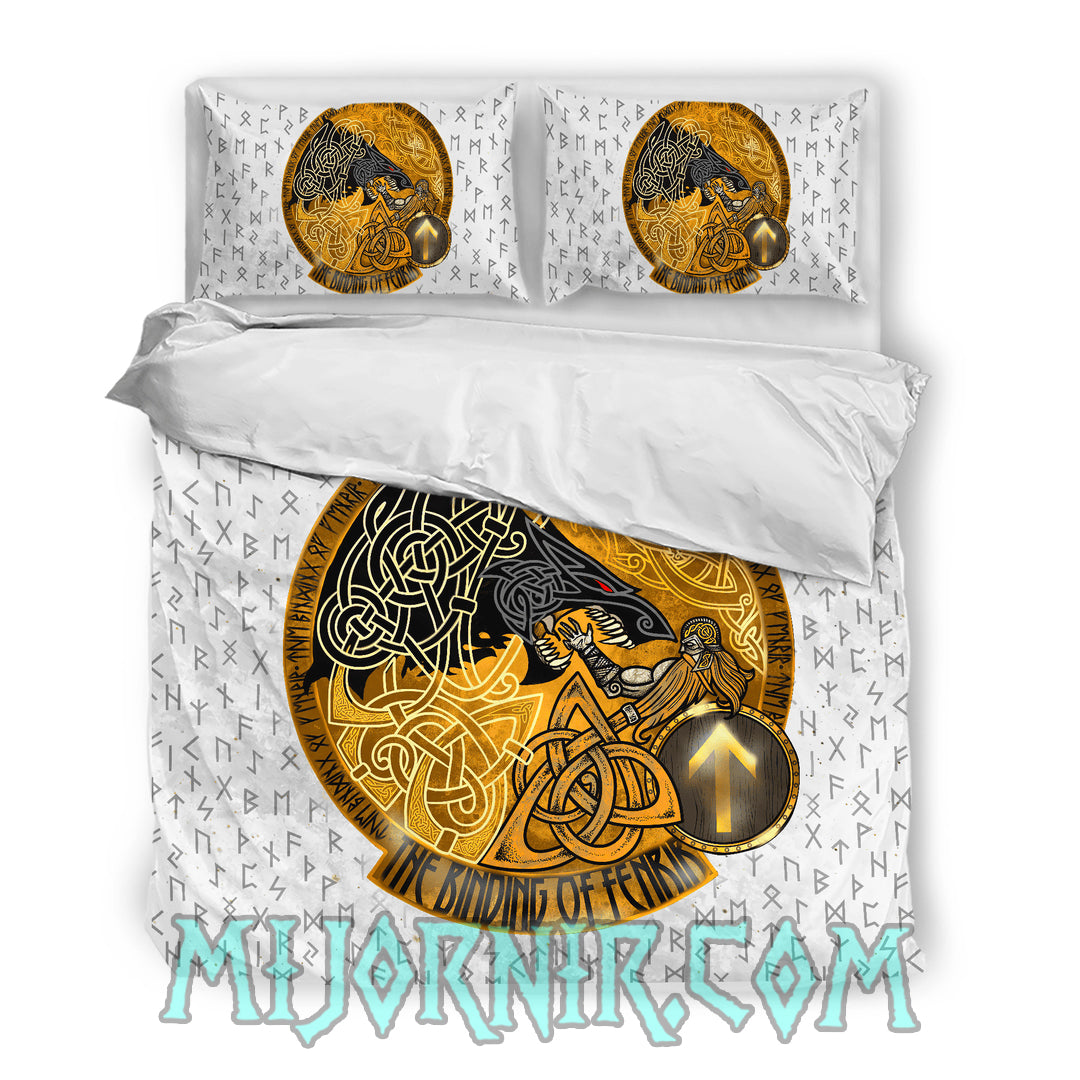 Fenrir’s Binding Mythology - Viking Duvet Cover