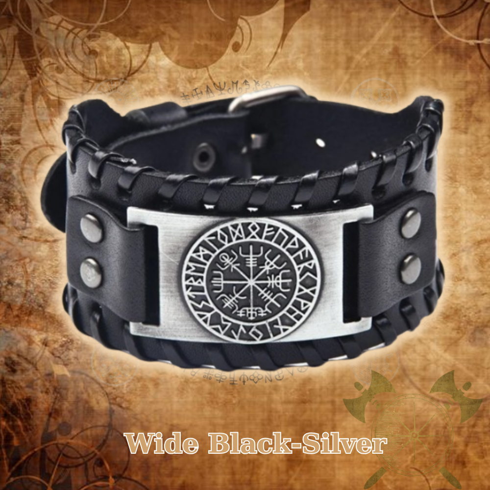 Mijonir Viking Leather Bracelet Handmade