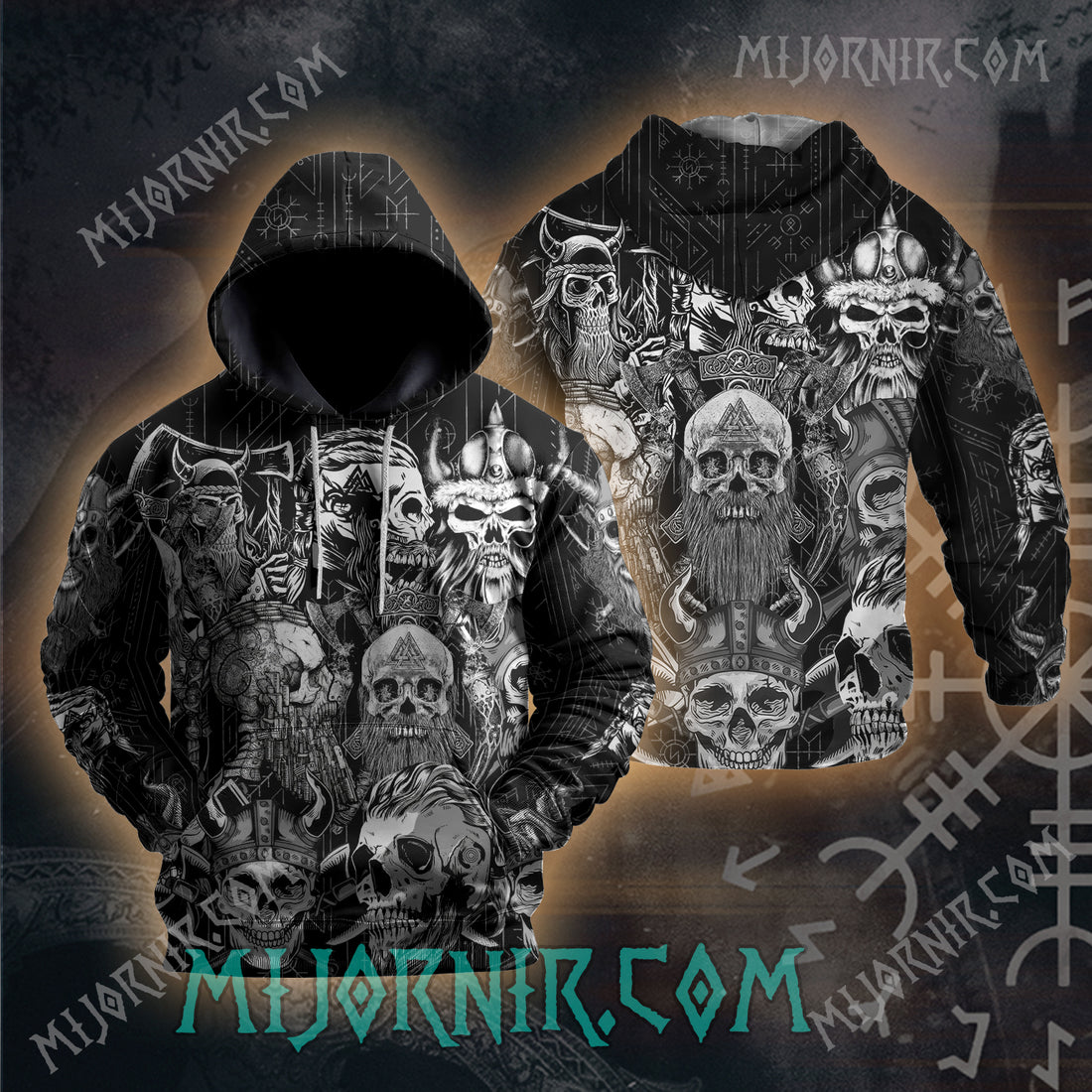 Viking Cool Pattern Black Style - All Over Print