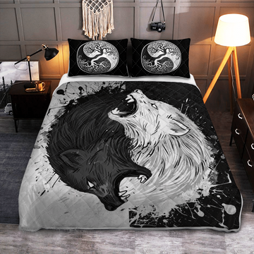 Yinyang Skoll and Hati  - Viking Quilt Set