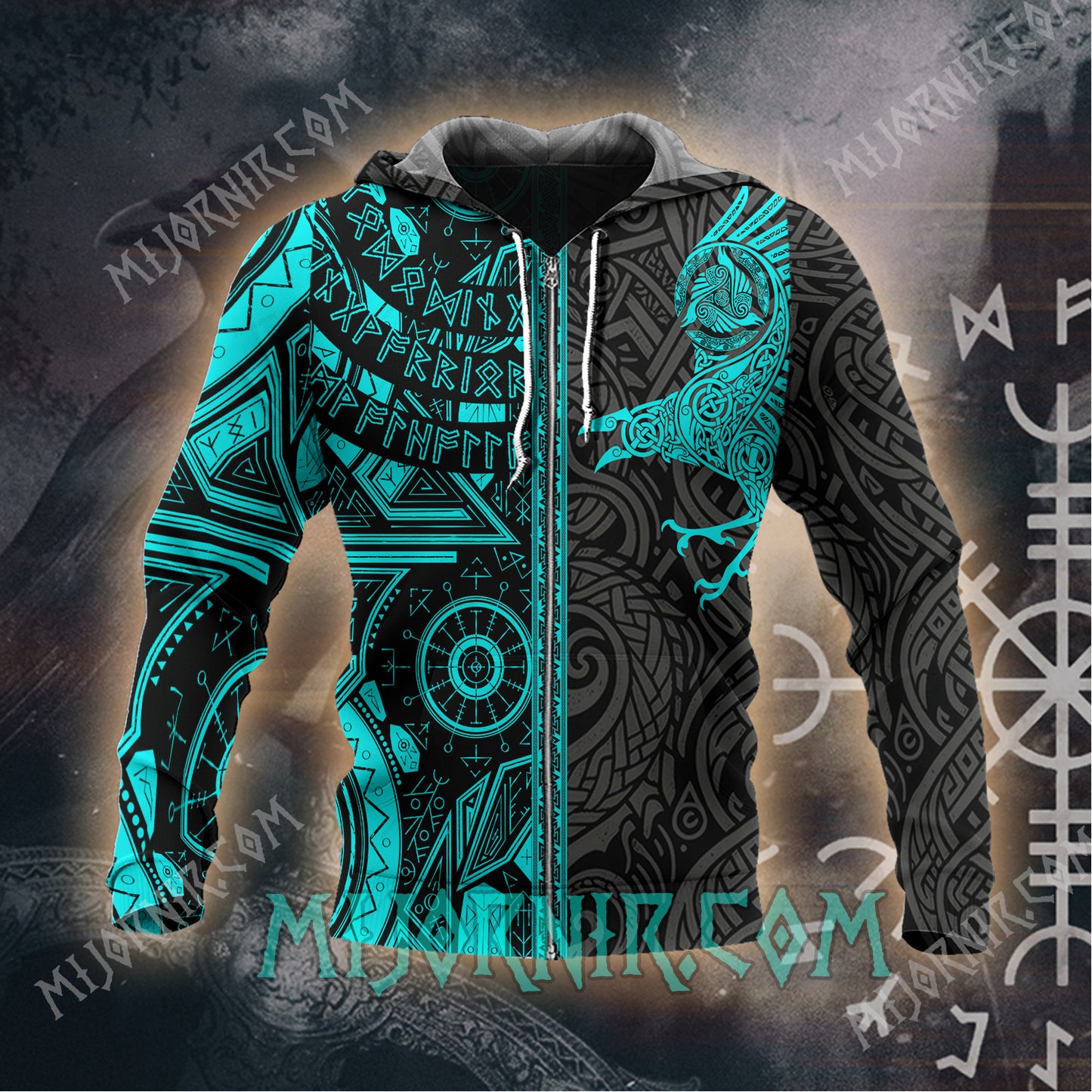 Mystic Raven Neon Viking - All Over Print