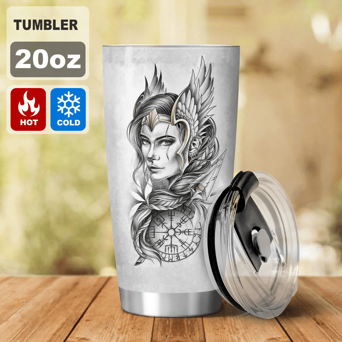 Freya Tumbler - The Goddess of Love and Fertility - Viking Tumbler