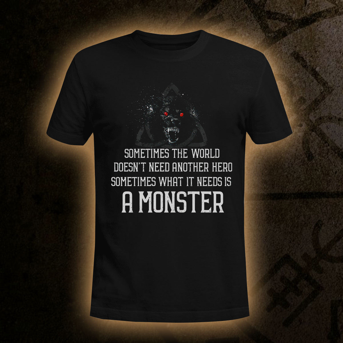 A monster Black Viking Tee