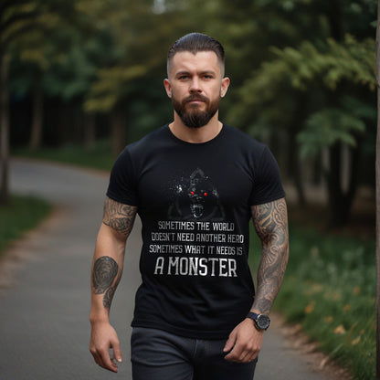 A monster Black Viking Tee