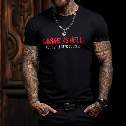 Savage As Hell Black Viking T-Shirt