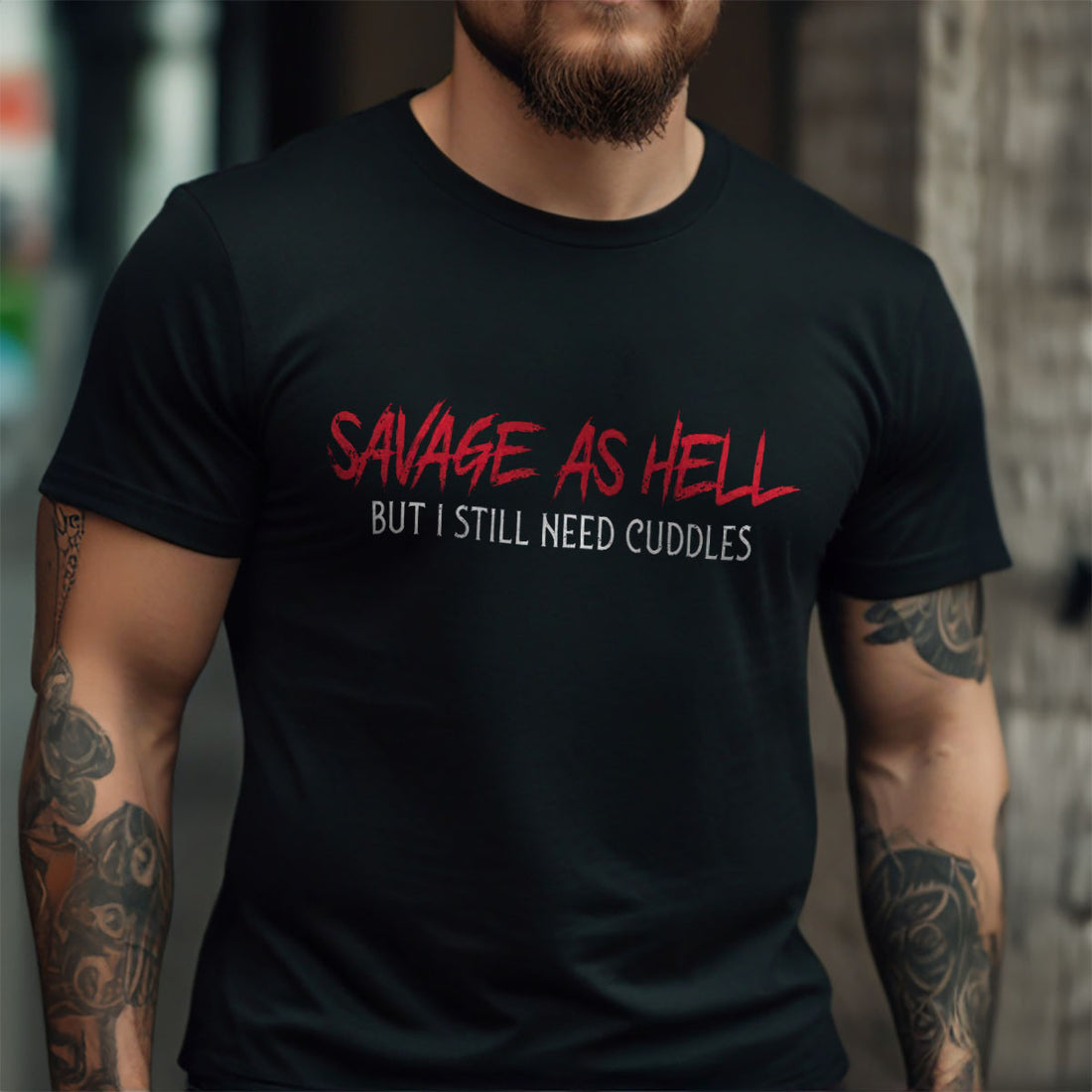 Savage As Hell Black Viking T-Shirt