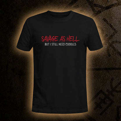 Savage As Hell Black Viking T-Shirt