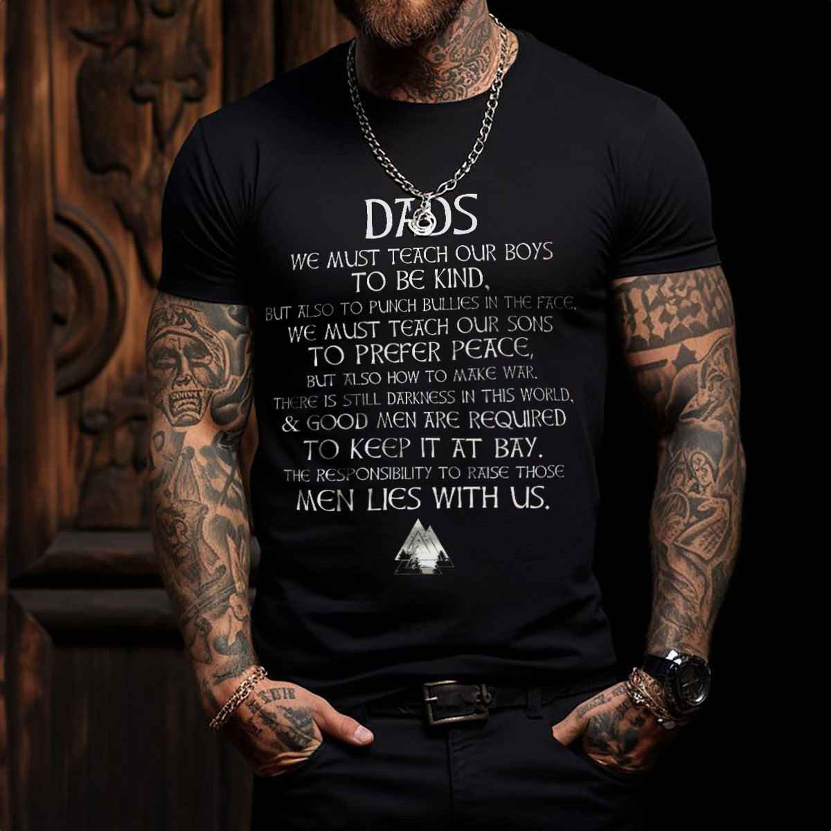 Viking Dads Black T-shirt for Men