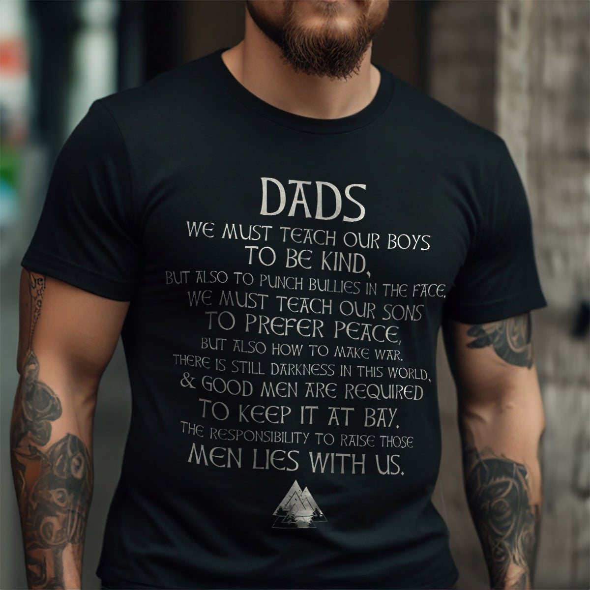 Viking Dads Black T-shirt for Men