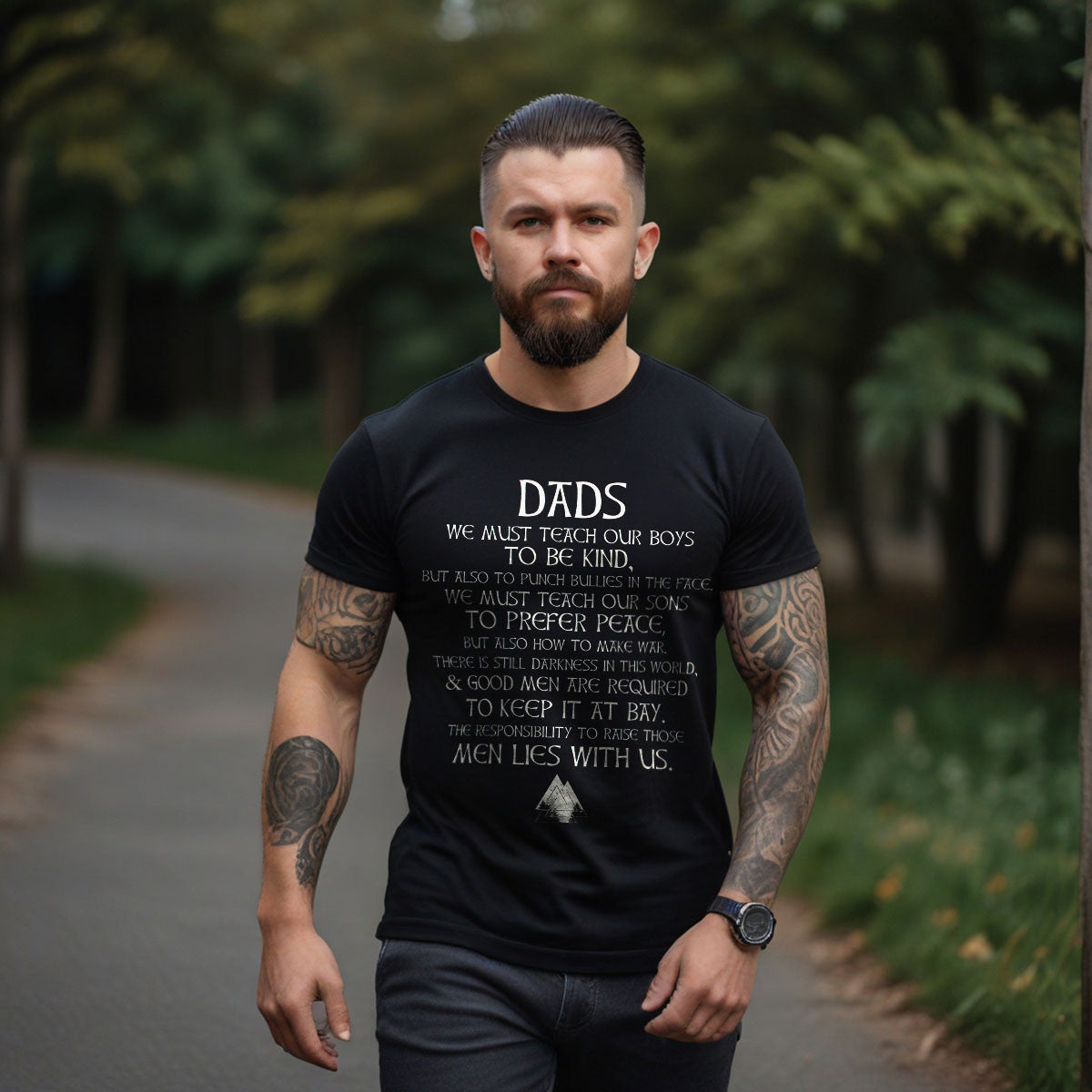 Viking Dads Black T-shirt for Men