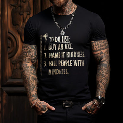 Viking To Do List Black T-Shirt