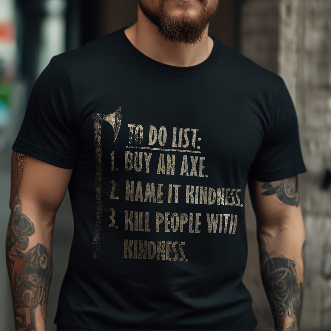 Viking To Do List Black T-Shirt