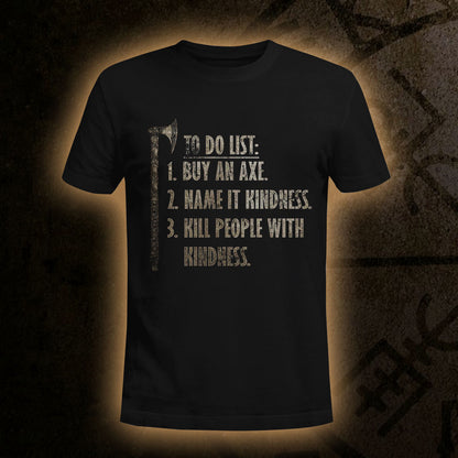 Viking To Do List Black T-Shirt