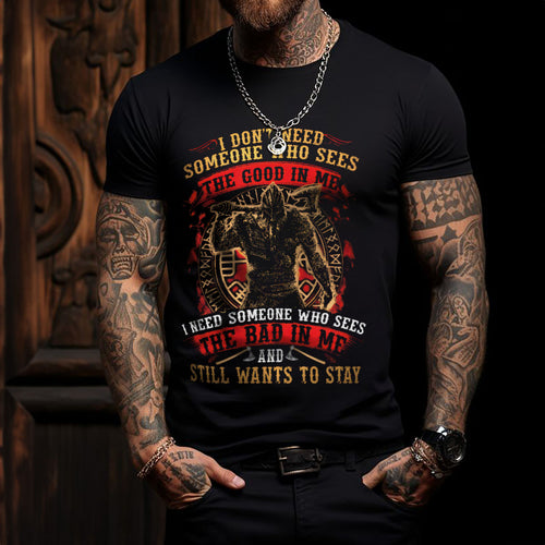 The Bad In Me Black Viking T-shirt