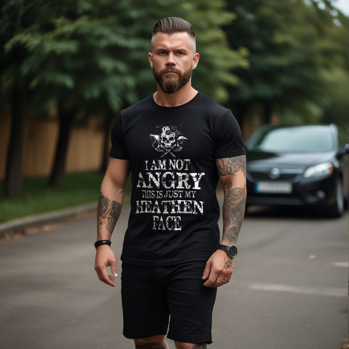 Black Viking Tee for Viking Lover