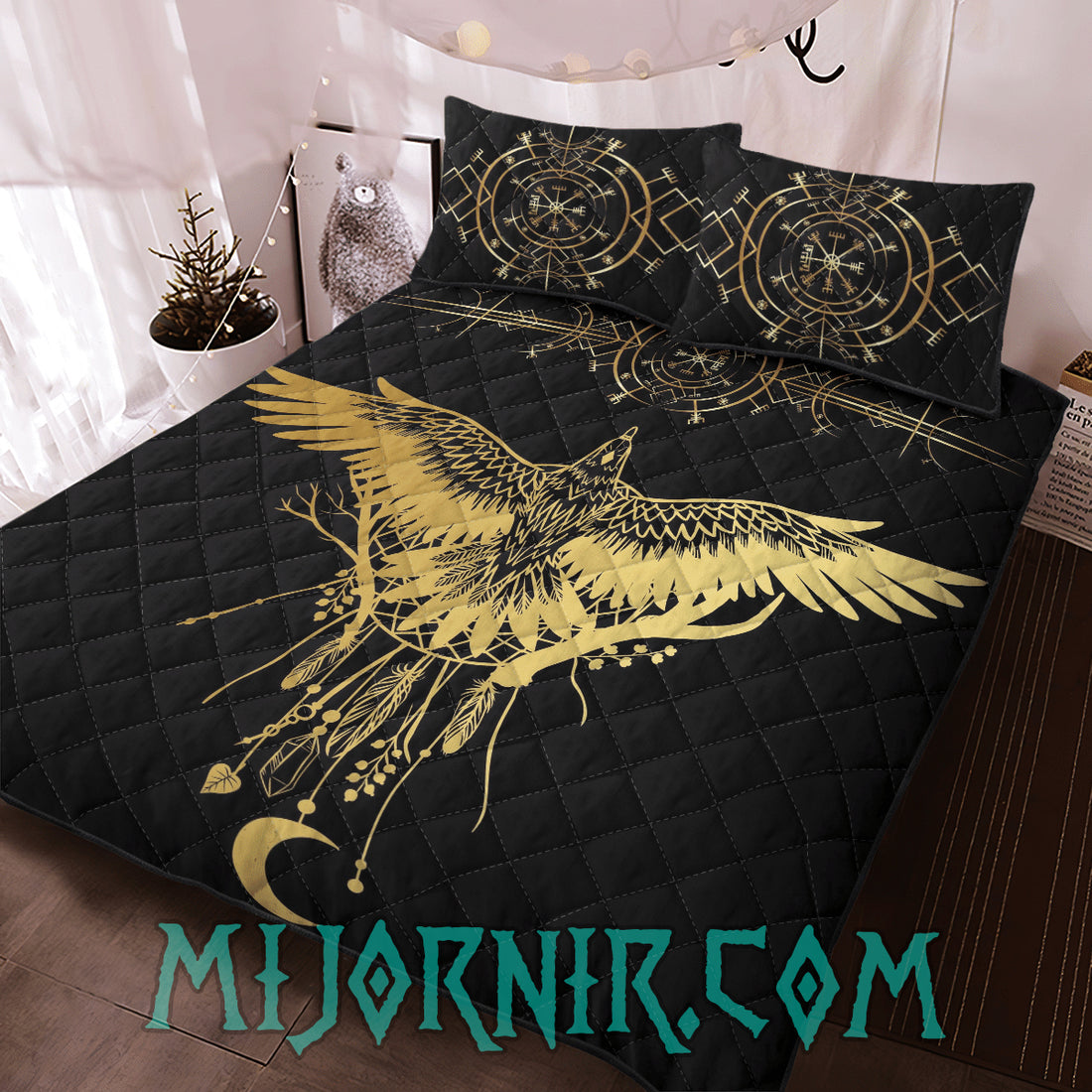 Golden Raven - Viking Quilt Set