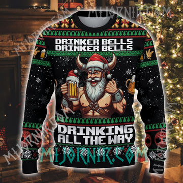 Viking Santa Ugly Christmas Sweater - Funny Nordic Holiday Pullover