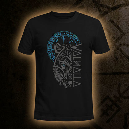 Valhalla Wolf Mask Viking  T Shirt