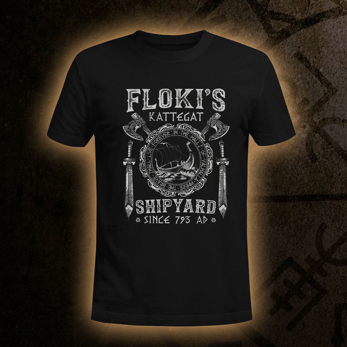 Mens Flokis Shipyar Viking T Shirt