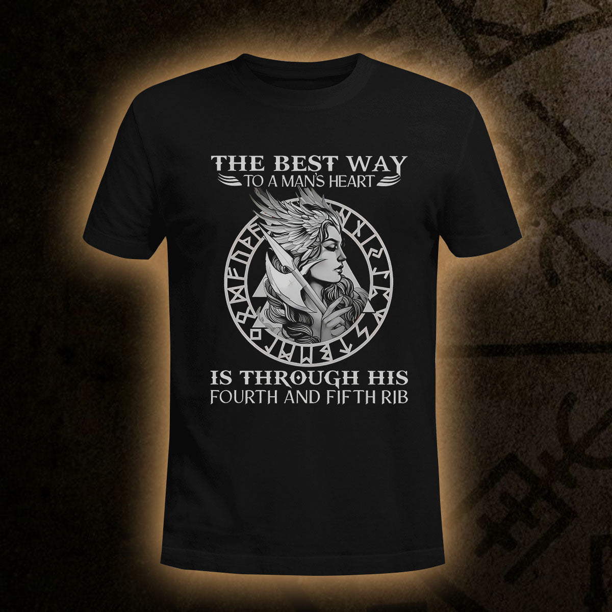 The Best Way To Mans Heart Viking T Shirt