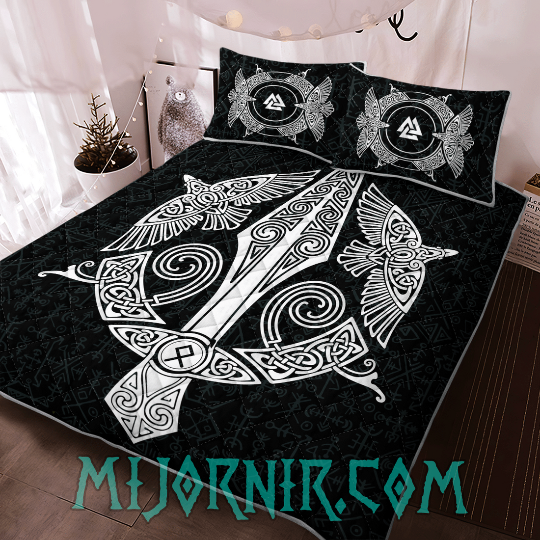 Odin's Spear&Raven  - Viking Quilt Set