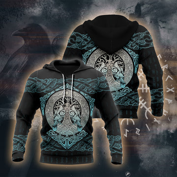 Mystic Norse Tree 3D Printed T-shirt - Long Sleeves - Hoodie - Zip Hoodie