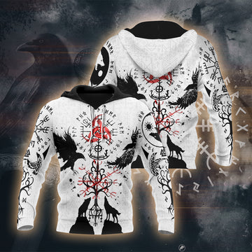 Yggdrasil Life Tree 3D Printed T-shirt - Long Sleeves - Hoodie - Zip Hoodie