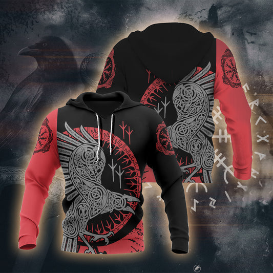 Runic Warrior’s Crest 3D Printed T-shirt - Long Sleeves - Hoodie - Zip Hoodie