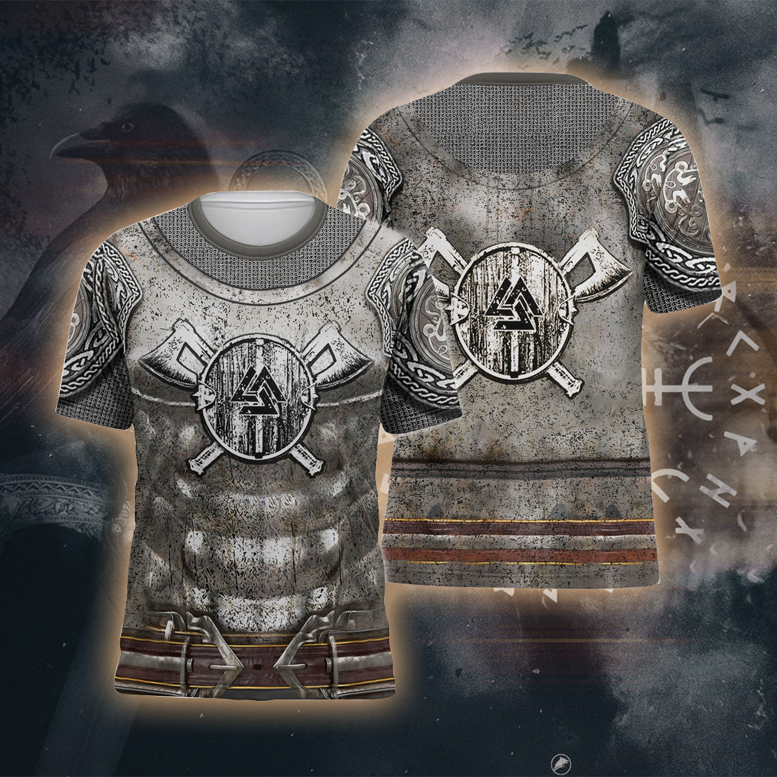 Ancient Viking Armor 3D Printed T-shirt - Long Sleeves - Hoodie - Zip Hoodie