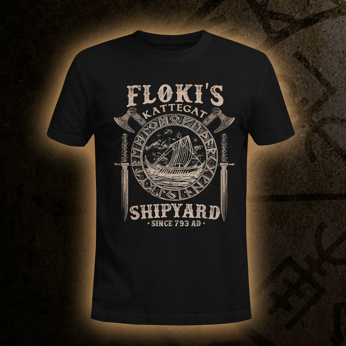 Flokis Shipyard Kattegat Viking Ship And Sword T Shirt Gift