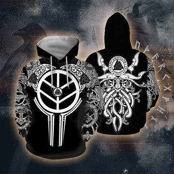 Mystic Aegishjalmur 3D Printed T-shirt - Long Sleeves - Hoodie - Zip Hoodie