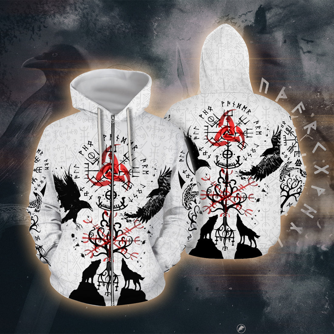 Yggdrasil Life Tree 3D Printed T-shirt - Long Sleeves - Hoodie - Zip Hoodie