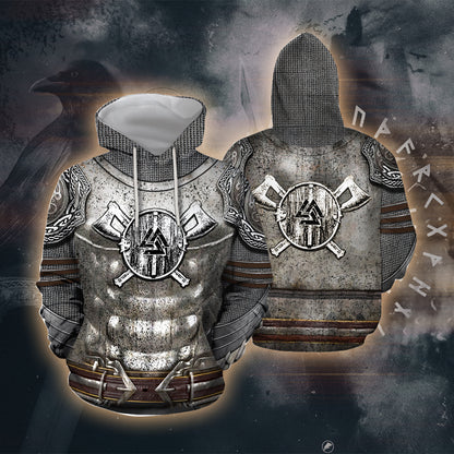 Ancient Viking Armor 3D Printed T-shirt - Long Sleeves - Hoodie - Zip Hoodie